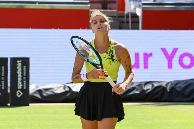 Marketa Vondrousova - Tennisspielerin, enttaeuscht, GER, Berlin, QF, Tennis bett1open, WTA, Tennis Damen 500, Saison 2022 2023, 24.06.23, 2023, Steffi Graf Stadion, GER, Berlin, QF, Tennis bett1open, WTA 500, Saison 2022 2023, 24.06.23, 2023, Steffi Graf Stadion, Foto: Eibner-Pressefoto Uwe Koch Berlin Copyright: xEibner-Pressefoto UwexKochx EP_UKH