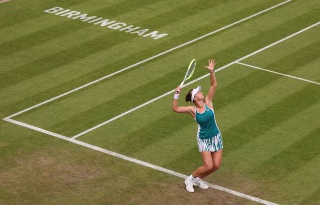 Sport Themen der Woche KW25 Mandatory Credit: Photo by Ryan Browne Shutterstock (13977107a) Barbora Krejcikova of the Czech Republic during her Semi-Final match. Rothesay Classic, Day Six, Tennis, Edgbaston Priory Club, Birmingham, UK - 24 Jun 2023 Rothesay Classic, Day Six, Tennis, Edgbaston Priory Club, Birmingham, UK - 24 Jun 2023  Copyright: xRyanxBrowne Shutterstockx 13977107a