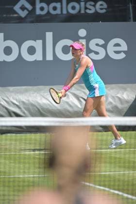 24.06.2023, xbrx, Tennis Bad Homburg Open WTA, Tennis Damen 250, emspor, v.l. Baindl, Kateryna (UKR), fokussiert, konzentriert Bad Homburg