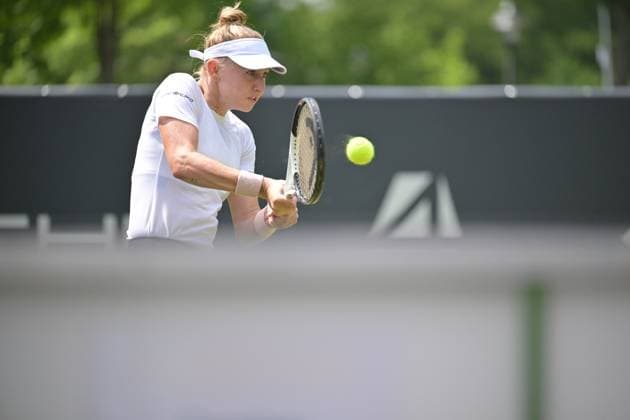 24.06.2023, xbrx, Tennis Bad Homburg Open WTA, Tennis Damen 250, emspor, v.l. Teichmann, Jil (SUI), fokussiert, konzentriert, spielt den Ball Bad Homburg