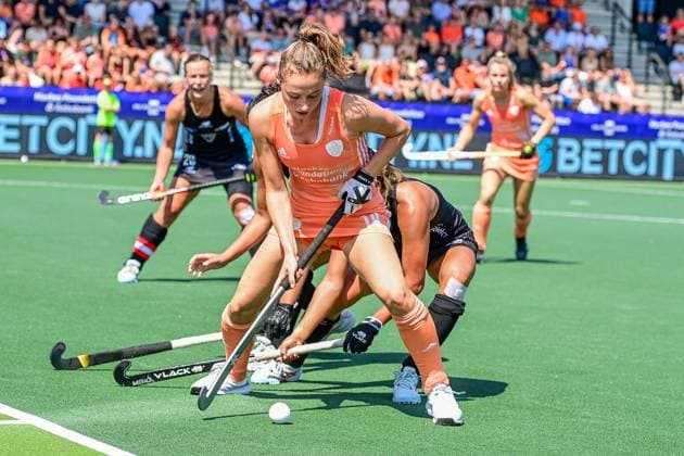 Sport Themen der Woche KW25 AMSTELVEEN, 24-06 2023, Hockey Dames, FIH Pro League 2022 - 2023. Player Nederland Marijn Veen during the match FIH Pro Hockey League Nederland - Nieuw Zeeland. Nederland - Nieuw Zeeland 24-06-2023  x21439770x Copyright: