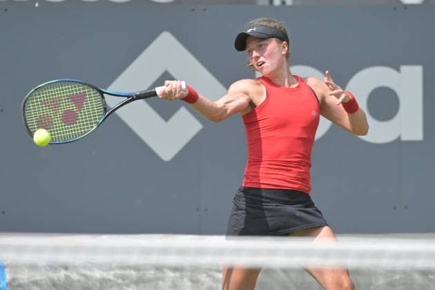 24.06.2023, xbrx, Tennis Bad Homburg Open WTA, Tennis Damen 250, emspor, v.l. Papadakis, Lena (GER), spielt den Ball, fokussiert, konzentriert Bad Homburg