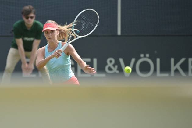 24.06.2023, xbrx, Tennis Bad Homburg Open WTA, Tennis Damen 250, emspor, v.l. Zanevska, Maryna (BEL), fokussiert, konzentriert, spielt den Ball Bad Homburg