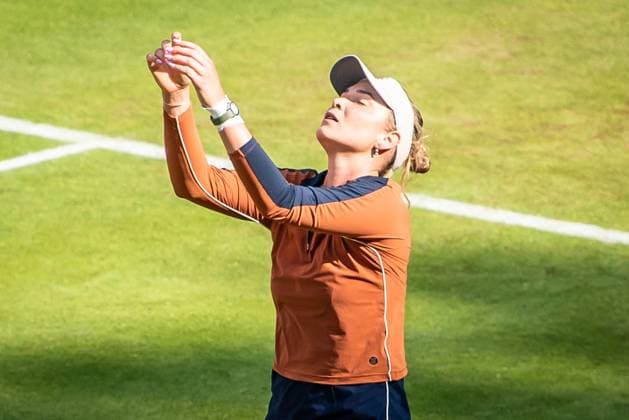 Bett1 Open WTA, Tennis Damen 500. Berlin, 24.06.2023 Donna Vekic (Kroatien) feiert den Sieg und geht ins Finale Halbfinale Bett1 Open WTA 500. Steffi Graf Stadion, Rot-Weiss Tennis Club, Berlin, 24.06.2023 Bett1Open Copyright: xBEAUTIFULxSPORTS LucianoxLimax