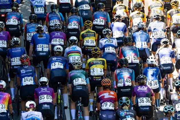 Sport Themen der Woche KW25 Sport Bilder des Tages Sittard, 24-06-2023, cycling, NK wielrennen vrouwen, Demi Vollering is de nieuwe Nederlands kampioen. Het peloton is onderweg in het Limburgse Heuvelland NK wielrennen vrouwen 2023  x21440670x Copyright: