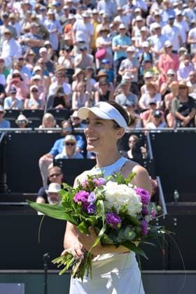 25.06.2023, xbrx, Tennis Bad Homburg Open WTA, Tennis Damen 250, emspor, v.l. Abschied Andrea Petkovic, Petkovic, Andrea (GER), fans, Zuschauer Bad Homburg