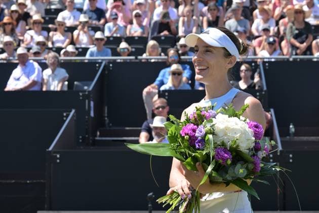 Sport Bilder des Tages 25.06.2023, xbrx, Tennis Bad Homburg Open WTA, Tennis Damen 250, emspor, v.l. Abschied Andrea Petkovic, Petkovic, Andrea (GER), fans, Zuschauer Bad Homburg