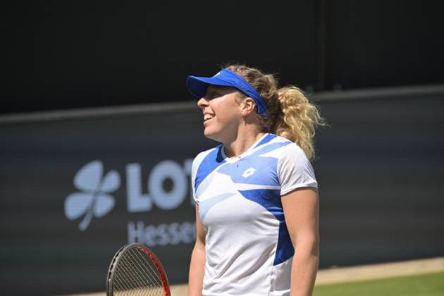 25.06.2023, xbrx, Tennis Bad Homburg Open WTA, Tennis Damen 250, emspor, v.l. Abschiedsspiel Petkovic, Andrea (GER), Friedsam, Anna-Lena (GER), laechelt, laecheln, Lachen, smile Bad Homburg