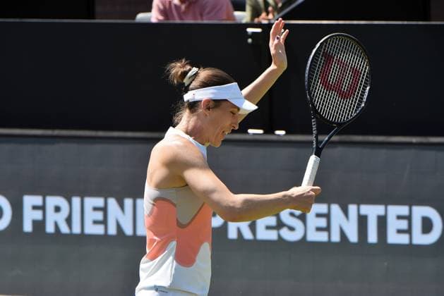 25.06.2023 Tennis, WTA, Tennis Damen Bad Homburg Open 2023 Abschiedsmatch von Tennisspielerin Andrea Petkovic (GER) Petkovic, Andrea (GER), Friedsam, Anna-Lena emspor, DFL regulations prohibit any use of photographs as image sequences and or quasi-video
