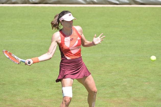 25.06.2023, xbrx, Tennis Bad Homburg Open WTA, Tennis Damen 250, emspor, v.l. Cornet, Alize (FRA), spielt den Ball Bad Homburg