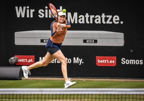 24.06.2023, xlakx, Tennis, WTA, Tennis Damen -Tour 2023 in Berlin emspor, v.l.Donna Vekic (Kroatien),fokussiert, konzentriert, spielt den Ball Berlin