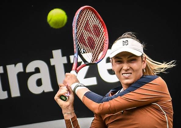 24.06.2023, xlakx, Tennis, WTA, Tennis Damen -Tour 2023 in Berlin emspor, v.l.Donna Vekic (Kroatien),fokussiert, konzentriert, spielt den Ball Berlin