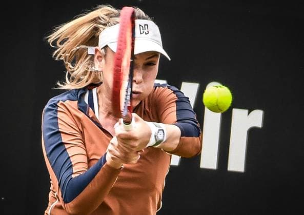 24.06.2023, xlakx, Tennis, WTA, Tennis Damen -Tour 2023 in Berlin emspor, v.l.Donna Vekic (Kroatien),fokussiert, konzentriert, spielt den Ball Berlin