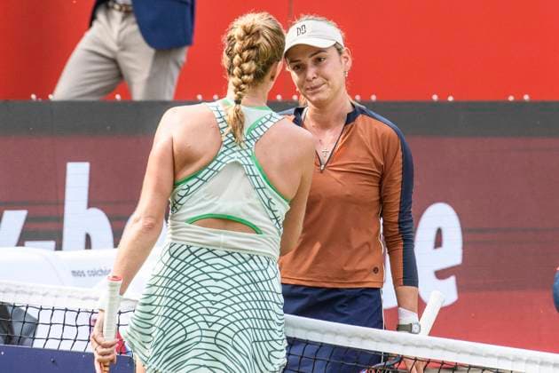 v.l. Petra Kvitova - Tennisspielerin, Jubel, Freude, Sieg, Donna Vekic - Tennisspielerin, GER, Berlin, Finale, Tennis bett1open, WTA, Tennis Damen 500, Saison 2022 2023, 25.06.23, 2023, Steffi Graf Stadion, GER, Berlin, Finale, Tennis bett1open, WTA 500, Saison 2022 2023, 25.06.23, 2023, Steffi Graf Stadion, Foto: Eibner-Pressefoto Uwe Koch Berlin Copyright: xEibner-Pressefoto UwexKochx EP_UKH