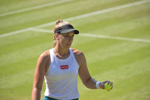25.06.2023, xbrx, Tennis Bad Homburg Open WTA, Tennis Damen 250, emspor, v.l. Lisicki, Sabine (GER), spielt den Ball, fokussiert, konzentriert Bad Homburg
