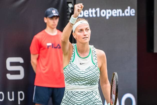 Bett1 Open WTA, Tennis Damen 500. Berlin, 24.06.2023 Petra Kvitova (Tschechien) feiert Bett1 Open Finale WTA 500. Steffi Graf Stadion, Rot-Weiss Tennis Club, Berlin, 24.06.2023 Bett1Open Copyright: xBEAUTIFULxSPORTS LucianoxLimax