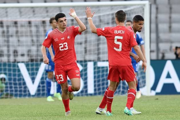Db Cluj (Romania) 25 06 2023 - Euro 2023 Svizzera-Italia U21, U 21 foto Daniele Buffa Image nella foto: esultanza gol Zeki Amdouni 