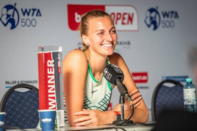 Bett1 Open WTA, Tennis Damen 500. Berlin, 24.06.2023 Petra Kvitova (Tschechien) auf der Pressekonferenz nach dem Spiel Bett1 Open Finale WTA 500. Steffi Graf Stadion, Rot-Weiss Tennis Club, Berlin, 24.06.2023 Bett1Open Copyright: xBEAUTIFULxSPORTS LucianoxLimax