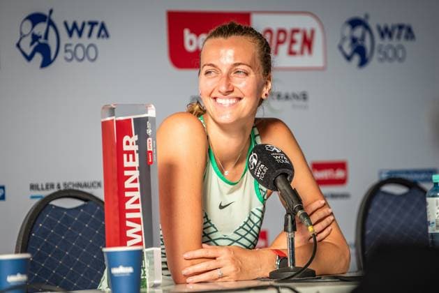 Bett1 Open WTA, Tennis Damen 500. Berlin, 24.06.2023 Petra Kvitova (Tschechien) auf der Pressekonferenz nach dem Spiel Bett1 Open Finale WTA 500. Steffi Graf Stadion, Rot-Weiss Tennis Club, Berlin, 24.06.2023 Bett1Open Copyright: xBEAUTIFULxSPORTS LucianoxLimax
