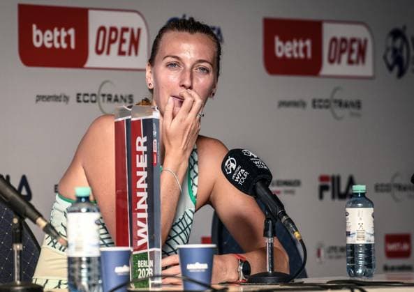 24.06.2023, xlakx, Tennis, WTA, Tennis Damen -Tour 2023 in Berlin emspor, v.l.Pressekonferenz von Petra Kvitova (Tschechien) Berlin