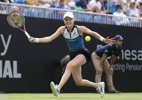 Mandatory Credit: Photo by Dave Shopland Shutterstock (13984422ax) Great Britain s Harriet Dart wins her 1st round match in 3 sets Rothesay International Eastbourne, Tennis, Day One, Devonshire Park, Eastbourne, UK - 26 Jun 2023 Rothesay International Eastbourne, Tennis, Day One, Devonshire Park, Eastbourne, UK - 26 Jun 2023  Copyright: xDavexShopland Shutterstockx 13984422ax