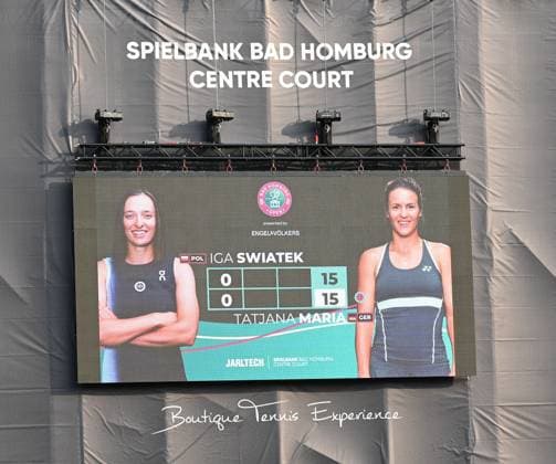 26.06.2023 Tennis, WTA, Tennis Damen Bad Homburg Open 2023 Sechzehntelfinale Iga Natalia SwiÄÖtek (POL) gegen Tatjana Maria (GER) emspor, DFL regulations prohibit any use of photographs as image sequences and or quasi-video