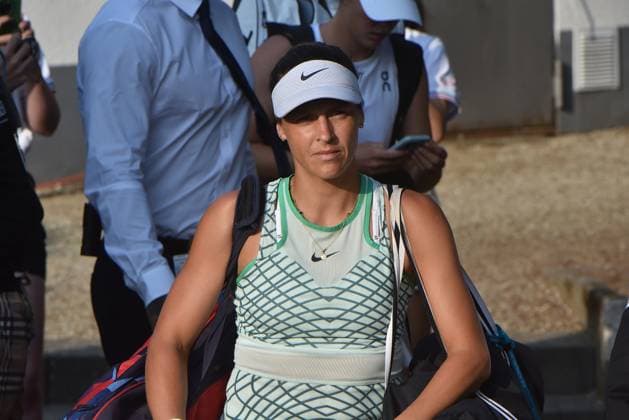 26.06.2023 Tennis, WTA, Tennis Damen Bad Homburg Open 2023 Sechzehntelfinale Iga Natalia SwiÄÖtek (POL) gegen Tatjana Maria (GER) Bild zeigt Tatjana Maria (GER) emspor, DFL regulations prohibit any use of photographs as image sequences and or quasi-video