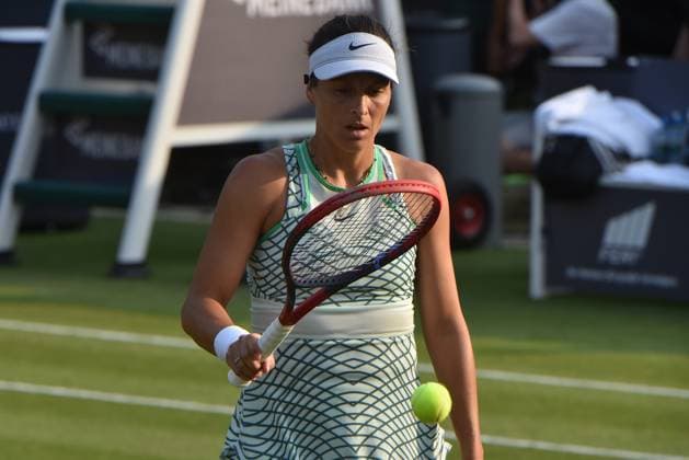 26.06.2023 Tennis, WTA, Tennis Damen Bad Homburg Open 2023 Sechzehntelfinale Iga Natalia SwiÄÖtek (POL) gegen Tatjana Maria (GER) Bild zeigt Tatjana Maria (GER) emspor, DFL regulations prohibit any use of photographs as image sequences and or quasi-video