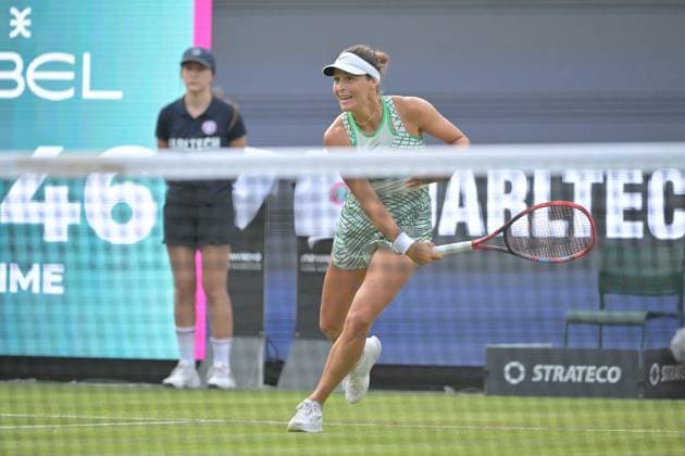 26.06.2023, xbrx, Tennis Bad Homburg Open WTA, Tennis Damen 250, emspor, v.l. Maria, Tatjana (GER), spielt den Ball, fokussiert, konzentriert Bad Homburg