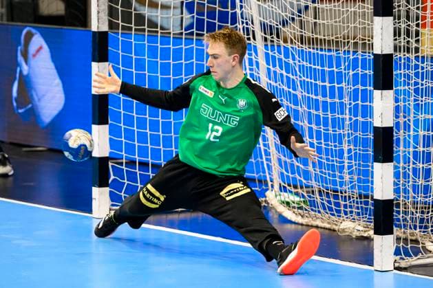 Hannover, Deutschland 25. Juni 2023: Handball U21, U 21 WM - Hauptrunde - Kroatien vs. Deutschland Torhueter Lasse Ludwig (Deutschland VfL Potsdam) Magdeburg Getec Arena Deutschland