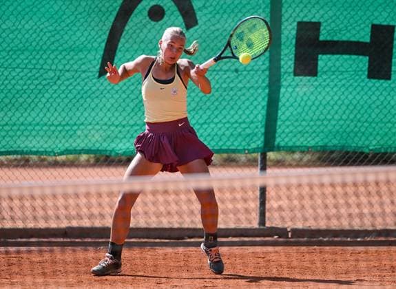 27.06.2023, xpsx, Tennis ITF-Turnier, v.l. Philippa Faerber (Deutschland) Bruchköbel Hessen Deutschland (DEU)