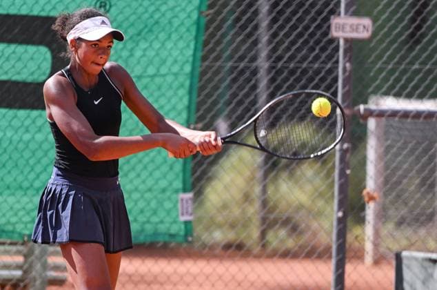 27.06.2023, xpsx, Tennis ITF-Turnier, v.l. Tamara Kuti (Großbritannien) Bruchköbel Hessen Deutschland (DEU)