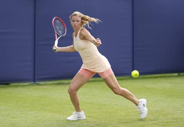 Mandatory Credit: Photo by Dave Shopland Shutterstock (13984798bl) Italy s Camila Giorgi action during her 1st round match Rothesay International Eastbourne, Tennis, Day Two, Devonshire Park, Eastbourne, UK - 27 Jun 2023 Rothesay International Eastbourne, Tennis, Day Two, Devonshire Park, Eastbourne, UK - 27 Jun 2023 Copyright: xDavexShopland Shutterstockx 13984798bl