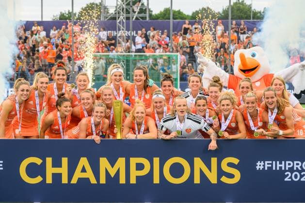 Sport Themen der Woche KW26 Bilder des Jahres 2023, Sport 06 Juni Sport Bilder des Tages AMSTELVEEN, 27-06-2023, Wagener Stadion, FIH Hockey Pro League Women 2022-2023, Netherlands - New Zealand. Team Netherlands wins the FIH Hockey Pro League Women 2022-2023. Netherlands - New Zealand  x21472209x Copyright:
