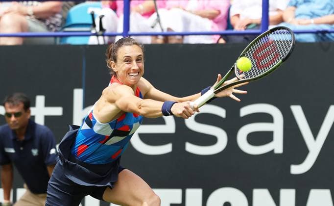 TENNIS - WTA, Tennis Damen Rothesay Open 2023 EASTBOURNE,ENGLAND,27.JUN.23 - TENNIS - WTA Tour, Rothesay Open. Image shows Petra Martic (CRO).  GEPAxpictures xAlanxGrieves