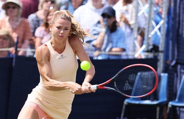 TENNIS - WTA, Tennis Damen Rothesay Open 2023 EASTBOURNE,ENGLAND,27.JUN.23 - TENNIS - WTA Tour, Rothesay Open. Image shows Camila Giorgi (ITA).  GEPAxpictures xAlanxGrieves