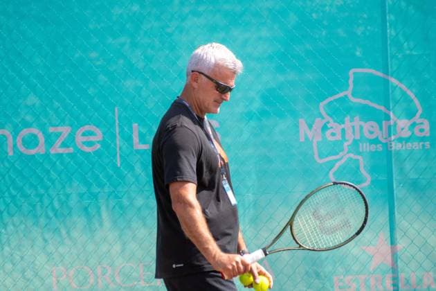 20230627 Mallorca Championships 2023 CALVIA, SPAIN - JUNE 27 2023 : Apostolos Tsitsipas at - Mallorca Championships 2023 on June 27, 2023 in Calvia, Santa Ponsa Country Club. Calvia Baleares Spain