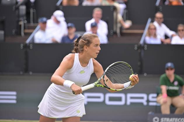 28.06.2023, xbrx, Tennis Bad Homburg Open WTA, Tennis Damen 250, emspor, v.l. Bronzetti, Lucia (ITA), fokussiert, konzentriert, spielt den Ball Bad Homburg