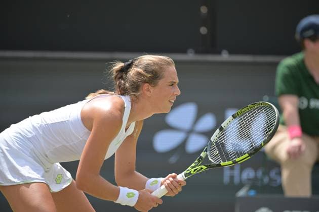 28.06.2023, xbrx, Tennis Bad Homburg Open WTA, Tennis Damen 250, emspor, v.l. Bronzetti, Lucia (ITA), fokussiert, konzentriert, spielt den Ball Bad Homburg