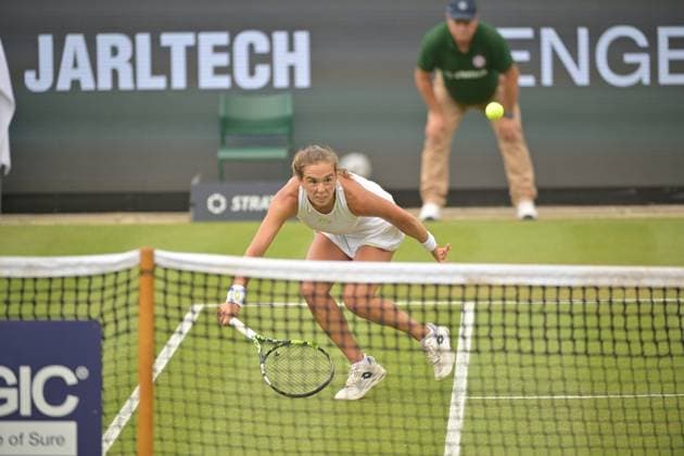 28.06.2023, xbrx, Tennis Bad Homburg Open WTA, Tennis Damen 250, emspor, v.l. Bronzetti, Lucia (ITA), fokussiert, konzentriert, spielt den Ball Bad Homburg