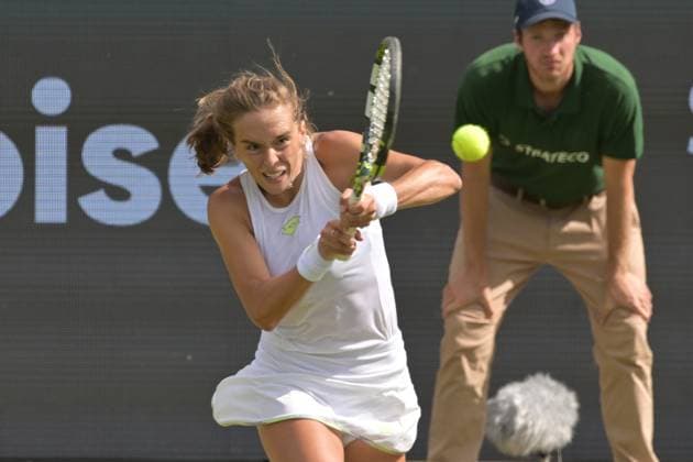 28.06.2023, xbrx, Tennis Bad Homburg Open WTA, Tennis Damen 250, emspor, v.l. Bronzetti, Lucia (ITA), fokussiert, konzentriert, spielt den Ball Bad Homburg