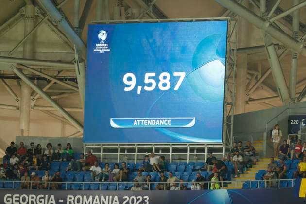 UEFA U21, U 21 EM, Deutschland - England, 3. Gruppenspiel, 28.06.2023, Batumi Die Zuschauerzahl, UEFA U21-Fussball-Europameisterschaft in Rumaenien und Georgien, Deutschland - England, 3. Gruppenspiel, 28.06.2023, Batumi Copyright: xBEAUTIFULxSPORTS Meuselx