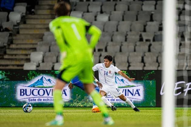 230628 Osame Sahraoui of Norway during the UEFA European Under-21 Championship group stage football match between Italy and Norway on June 28, 2023 in Cluj-Napoca. Photo: Marius Simensen BILDBYRAN COP 238 MM0023 bbeng euro under-21 football fotball fotboll italia norge norway soccer taly U21, U 21 u21-em uefa european under-21 championship Copyright: MARIUSxSIMENSEN BB230628BB318
