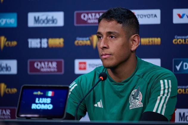 RECORD DATE NOT STATED 2023 CONCACAF Mexico press conference, PK, Pressekonferenz Luis Romo during the press conference of Mexico (Mexican national team, Nationalteam prior to the start of the CONCACAF Gold Cup 2023 against Haiti in Group B, at State Farm Stadium, on June 28, 2023. <br><br> Luis Romo durante la conferencia de prensa de Mexico (Seleccion Nacional Mexicana) previo al inicio de la Copa Oro de la CONCACAF 2023 contra Haiti en el Grupo B, en el Estadio State Farm, el 28 de Junio de 2023. PHOENIX ARIZONA ESTADOS UNIDOS  Copyright: xCristianxdexMarchenax 20230628193310_CGC_23_GB_MEX_PRESS_ROMO3