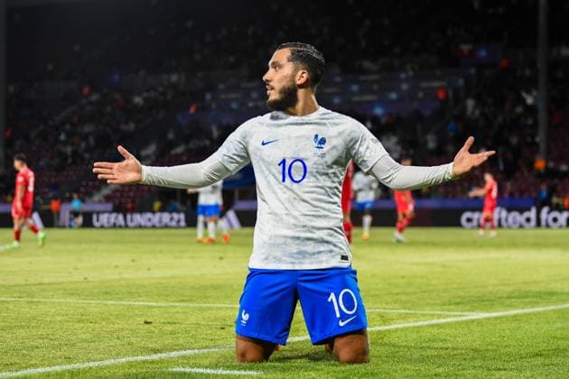 Switzerland v France - U21, U 21 EURO 2023 Rayan Cherki celebrating during UEFA European Under-21 Championship Group D: Switzerland U21 vs France U21, disputed on Dr Constantin Radulescu Stadium, 28 June 2023 Cluj-Napoca Romania  Copyright: xFlaviuxBuboix originalFilename:buboi-notitle230628_np4UJ.jpg