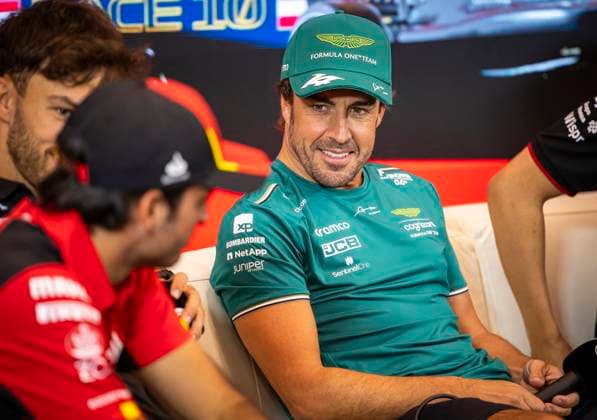 FORMULA 1 - GP of Austria 2023 SPIELBERG,AUSTRIA,29.JUN.23 - MOTORSPORTS, FORMULA 1 - Grand Prix of Austria, Red Bull Ring, preview. Image shows Fernando Alonso (ESP Aston Martin Aramco).  GEPAxpictures xWolfgangxJannach
