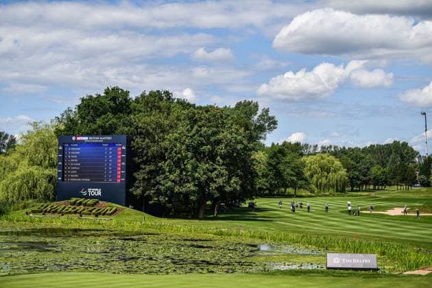 29th June 2023; The Belfry, Sutton Coldfield, West Midlands, England: Betfred British Masters Golf, Day 1; A view back down the 9th fairway from the green  ActionPlus12524892 GodfreyxPitt