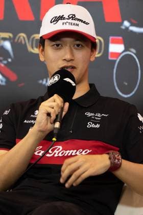 FORMULA 1 - GP of Austria 2023 SPIELBERG,AUSTRIA,29.JUN.23 - MOTORSPORTS, FORMULA 1 - Grand Prix of Austria, Red Bull Ring, press conference, PK, Pressekonferenz Image shows Zhou Guanyu (CHN Alfa Romeo).  GEPAxpictures xMatthiasxTrinkl