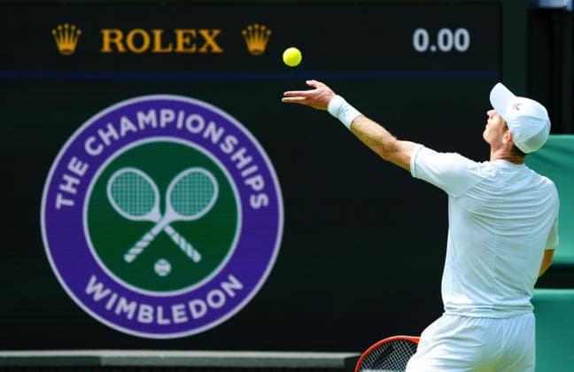 Mandatory Credit: Photo by Javier Garcia Shutterstock (13987384t) Andy Murray practices on Centre Court Wimbledon Tennis Championship Practice and Previews, The All England Lawn Tennis and Croquet Club, London, UK - 29 Jun 2023 Wimbledon Tennis Championship Practice and Previews, The All England Lawn Tennis and Croquet Club, London, UK - 29 Jun 2023  Copyright: xJavierxGarcia Shutterstockx 13987384t