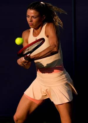 Mandatory Credit: Photo by Dave Shopland Shutterstock (13984800dd) Italy s Camila Giorgi plays her quarter final in the late evening sunshine Rothesay International Eastbourne, Tennis, Day Four, Devonshire Park, Eastbourne, UK - 29 Jun 2023 Rothesay International Eastbourne, Tennis, Day Four, Devonshire Park, Eastbourne, UK - 29 Jun 2023  Copyright: xDavexShopland Shutterstockx 13984800dd